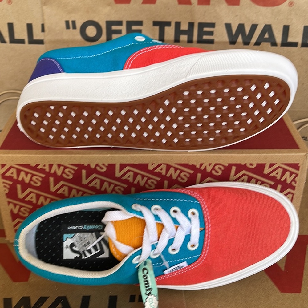Vans Comfycush Era Multi Block Multi/True White sneakers WMNS - Picture 5 of 16